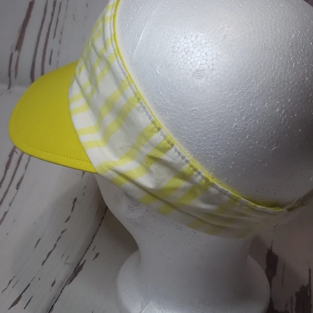Lululemon Athletica Neon Yellow And Stripes Hat